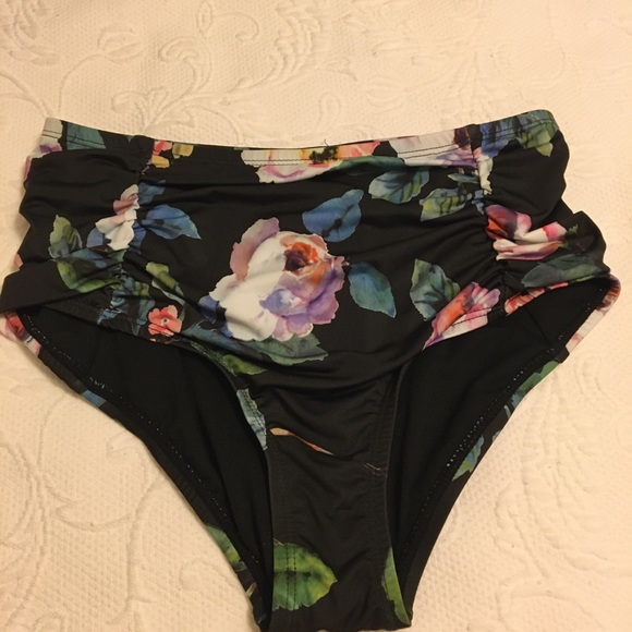 Gianni Bini Other - Gianni Bini swimsuit bottom hi waist black/rose